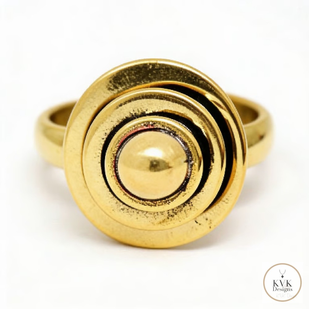 Geometric Circle Brass Ring