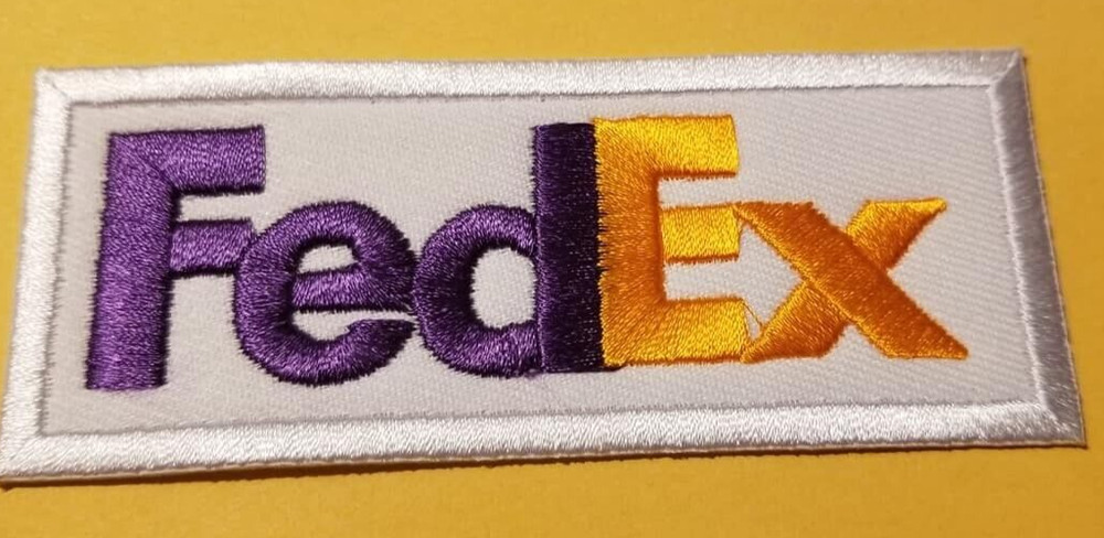 FedEx Embroidered Patch approx 1.5 x 4"