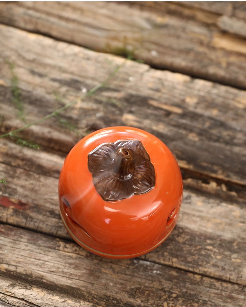Creative Persimmon Ceramic Interior Decoration Incense Burners Handmade Gift