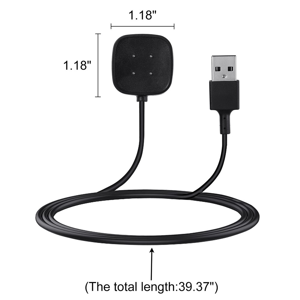 2PCS Wireless Charger For Fitbit Sense&Versa3 Watch USB Fast Charging Dock Cable