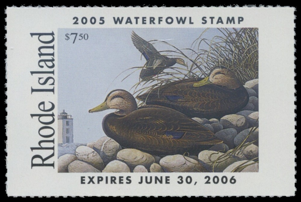 2005  Rhode Island State Duck Stamp Mint Never Hinged. Original Gum