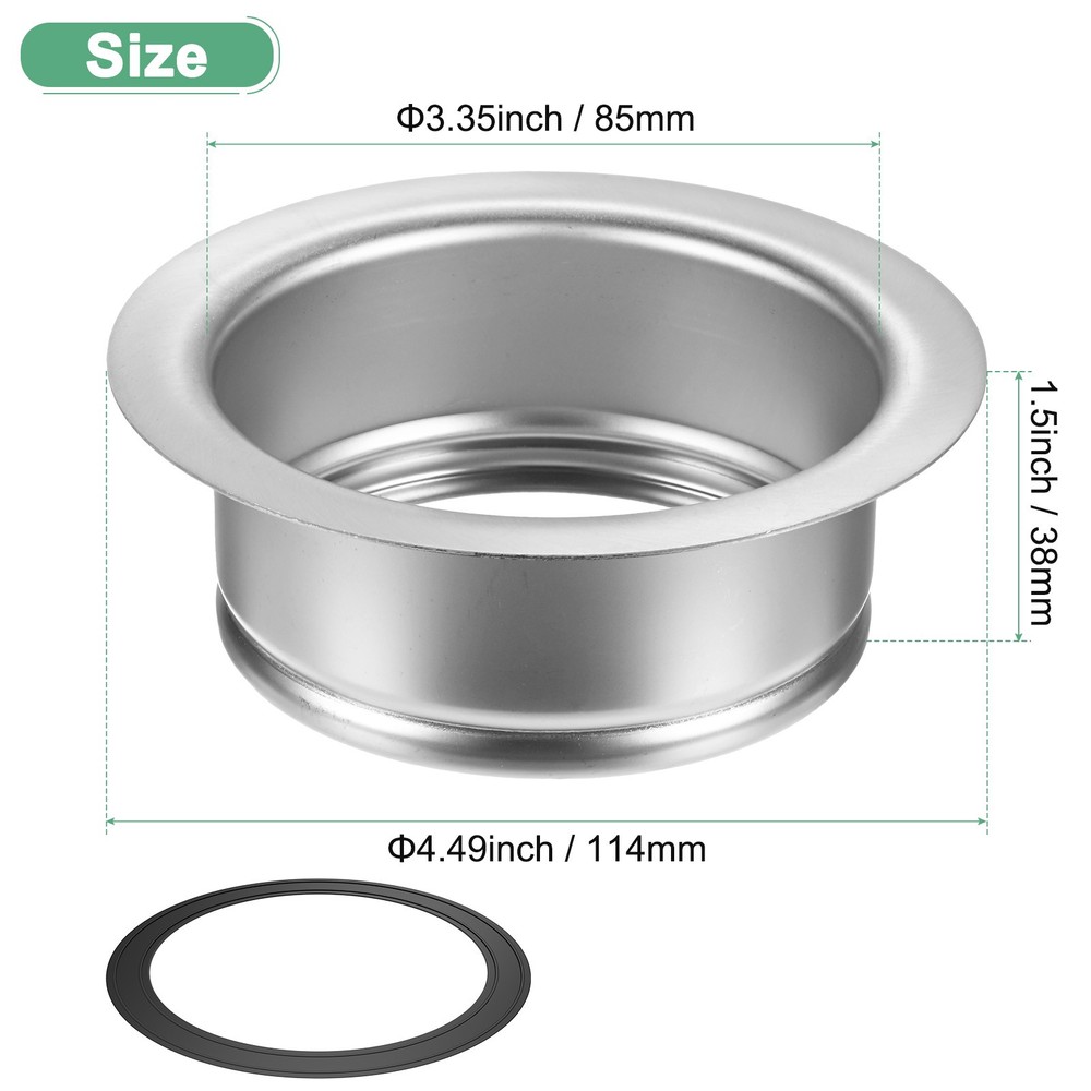 1-Pack Garbage Disposal Sink Flange for Garbage Disposal [Silvery White]