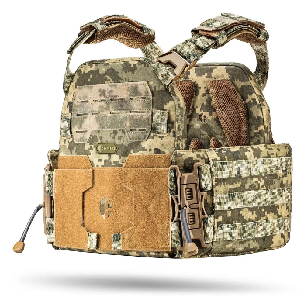 Ukrainian M8 Plate Carrier MM14 Pixel Tactical Vest Admin Panel MOLLE