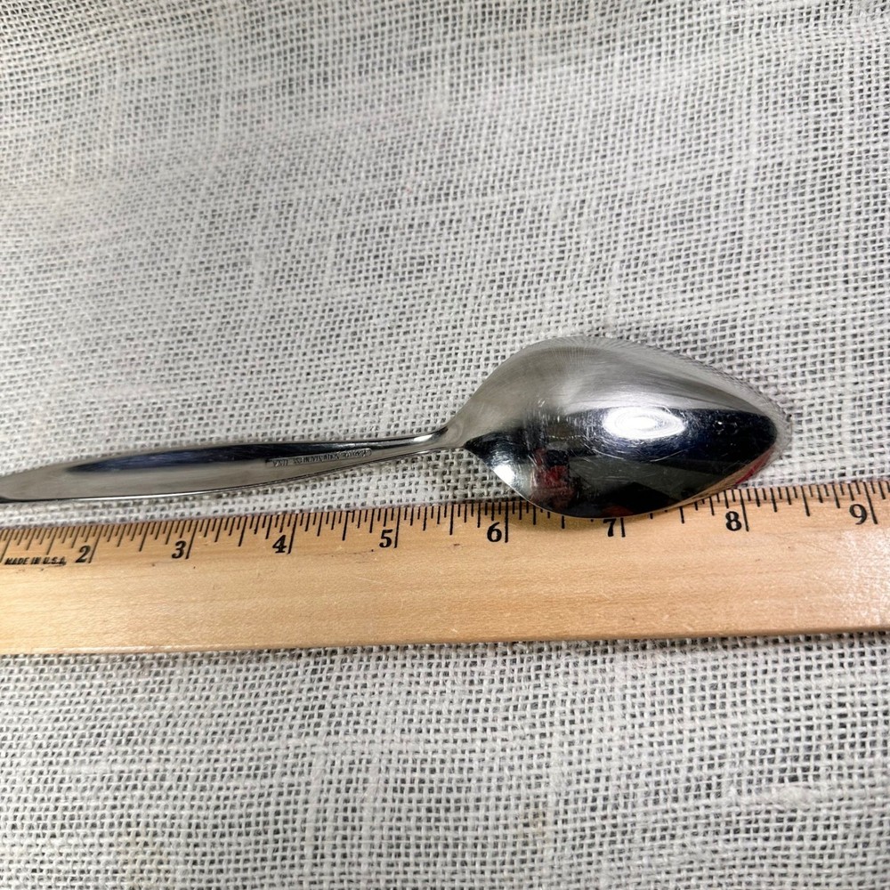 Ebbtide Solid Stainless USA Serving Spoon Mid Century Modern Replacement 8.25in