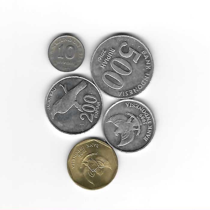 5 Coins from Indonesia