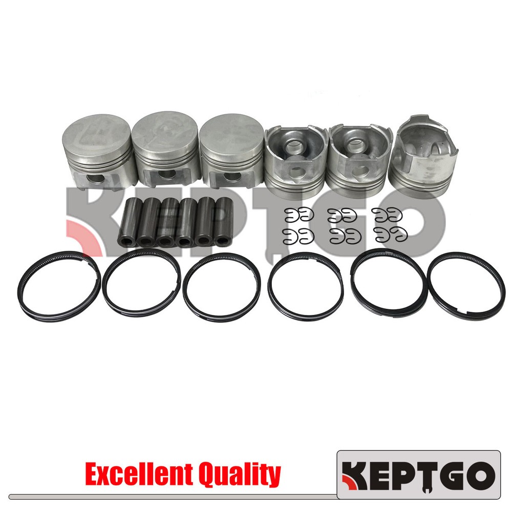 S2800 Piston + Rings Kit Set STD 6 pcs For Kubota  For One Engine