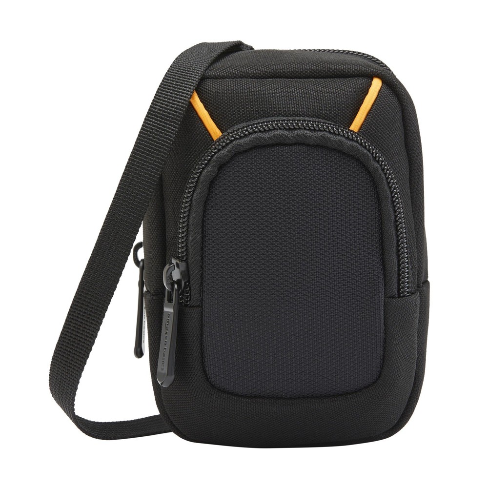 Amazon Basics Medium Point and Shoot Camera Casewith Internal Paddin Black Solid