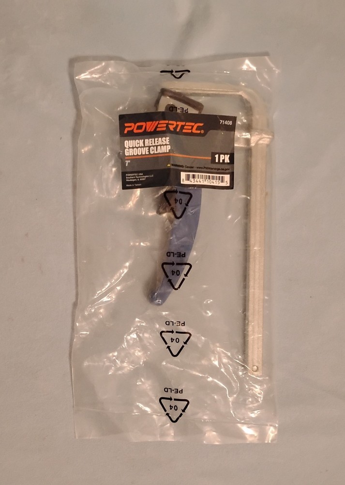 POWERTEC Quick Release Ratcheting Table Clamp for MFT and Guide Rail, 7” (71408)
