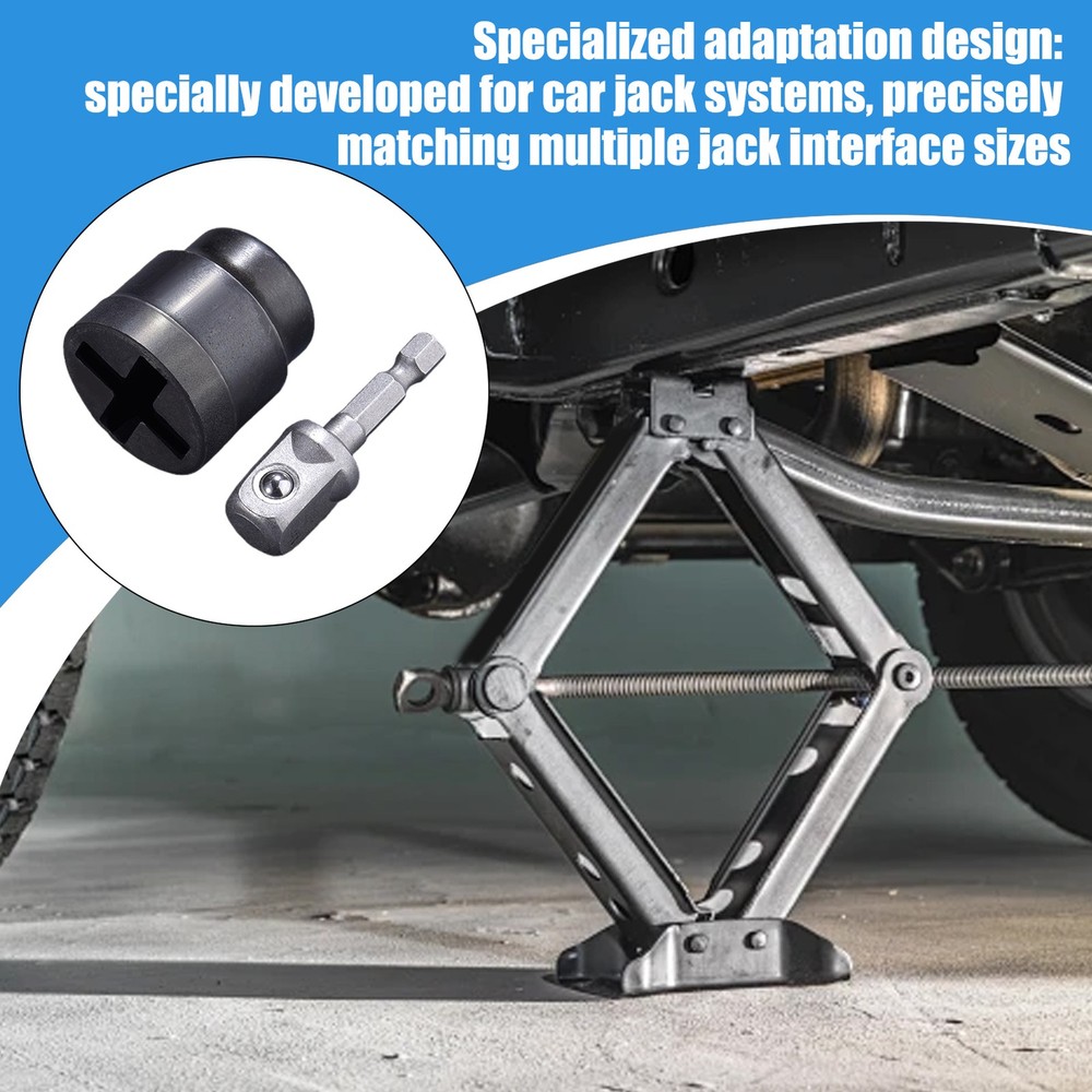 Scissor Jack Drill Adapter Jack Socket Adapter For Hand Drill Well-suited