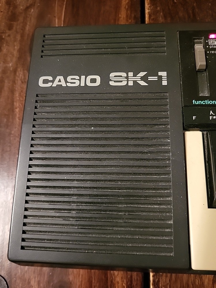 Vintage Casio SK-1 32-Key Sampling Keyboard Black Synth; Plays Needs Some Repair