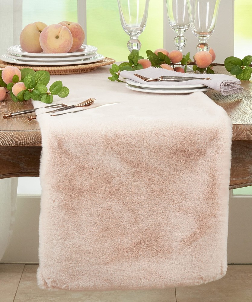 Faux Fur Rabbit Table Runner
