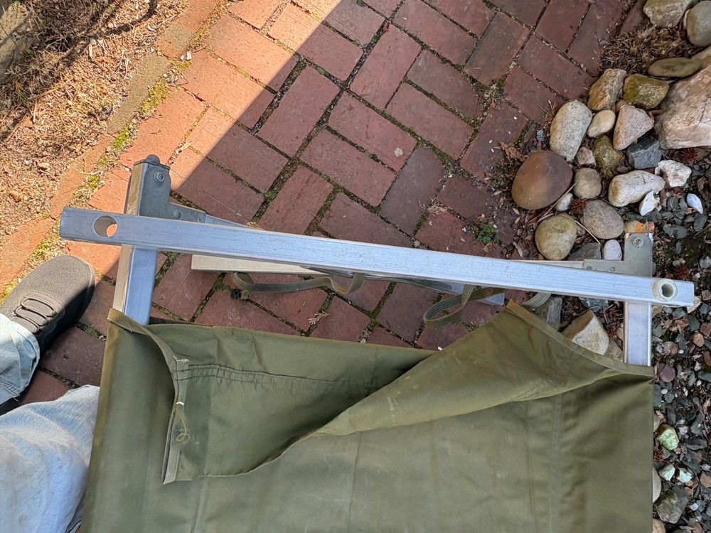 Compact Lightweight FOLDABLE Aluminum Sleeping Cot US Military OLIVE DRAB