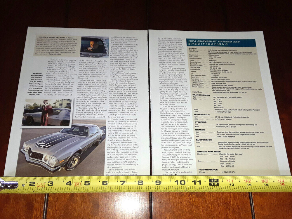 1974 CAMARO Z28 ORIGINAL 2017 ARTICLE