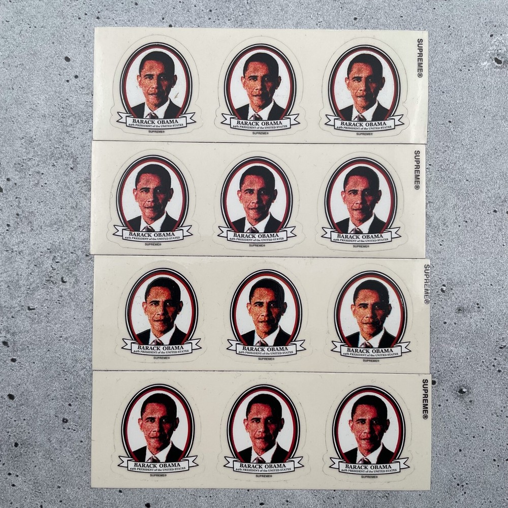 Supreme Mini Obama Sticker Decal 100% Authentic Accessories