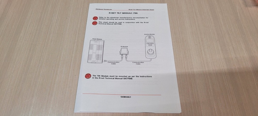 PG DRIVES R-NET TILT MODULE ANGLE ADJUSTMENT MODULE D51557.03 NEW