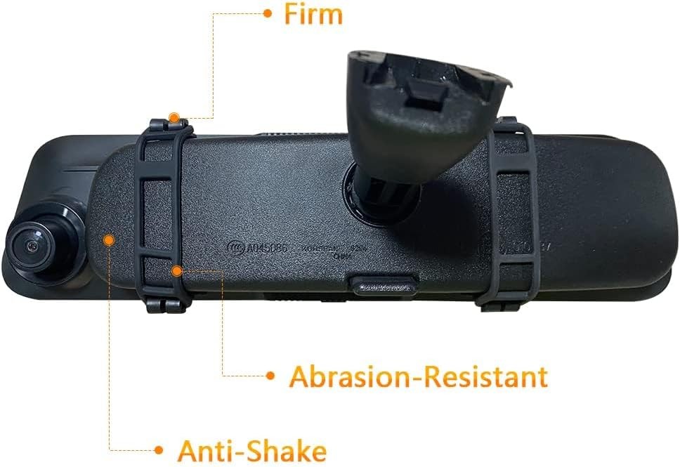 WOLFBOX Mirror Dash Cam Mounting Straps Suitable for Camera Black