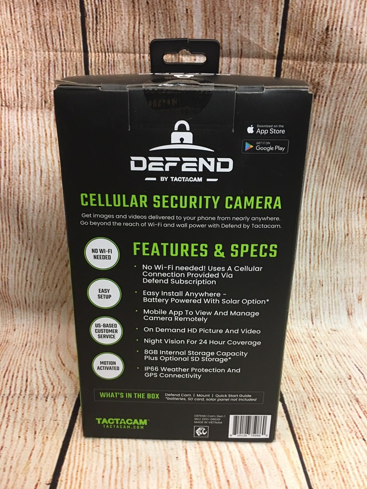 Tactacam Defend Cellular Security Camera DFD-GRD01