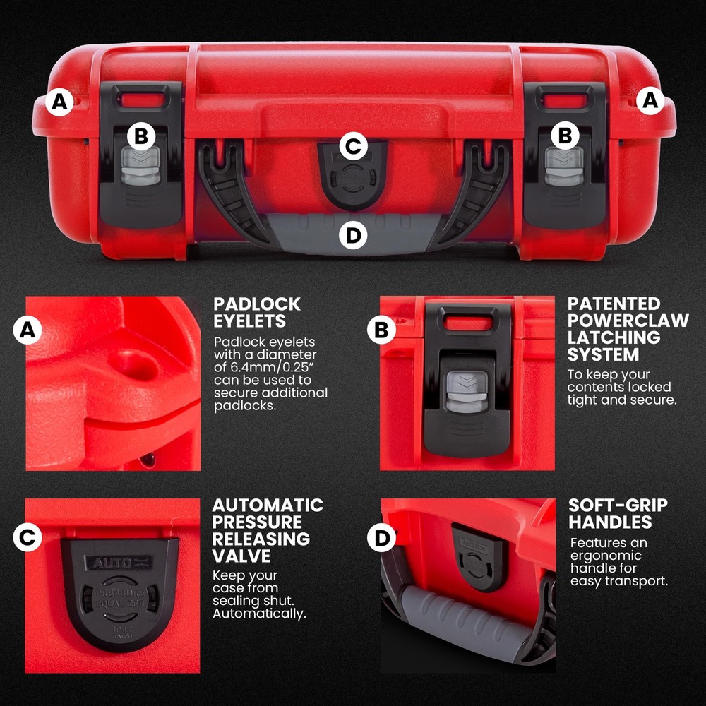 NANUK 910 Waterproof First Aid Box Empty – Durable, First Aid Organizer Case,...