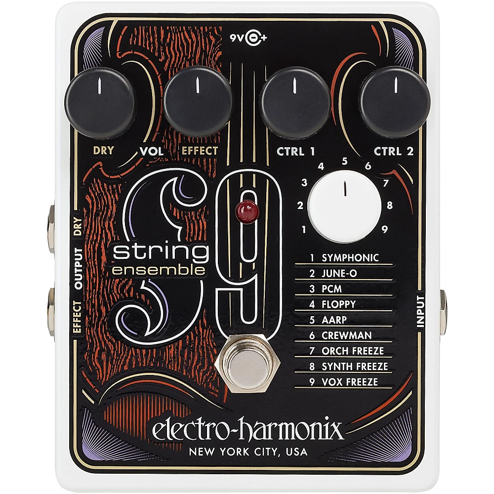 Electro-Harmonix STRING9 String Ensemble/Synthesizer Effects Pedal Black/White