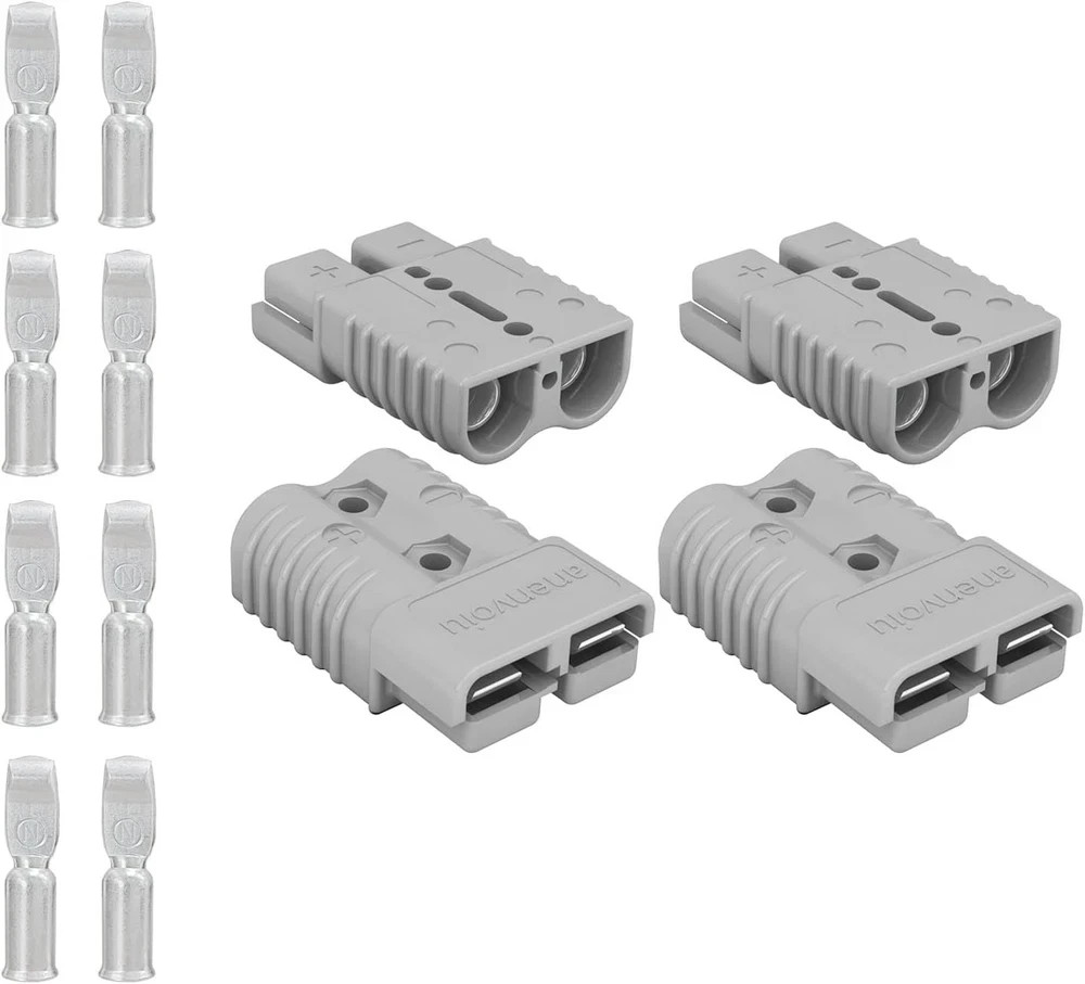 Quick Connect Disconnect Genderless Battery Plug Connector -Grey 175A 4 pack