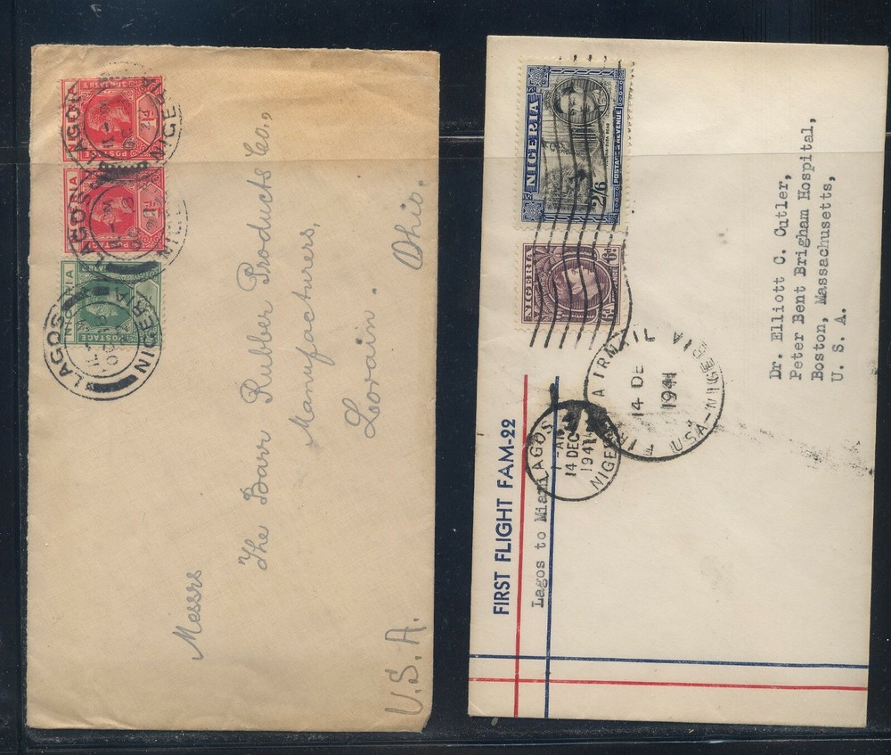 Nigeria  2  covers  , one  first  flight