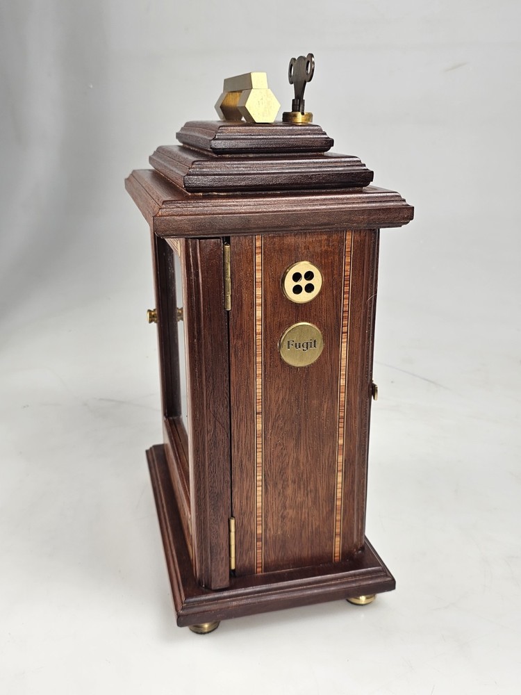 Rare Solid Oak 2 Bells Bracket Clock Chipping Sodbury