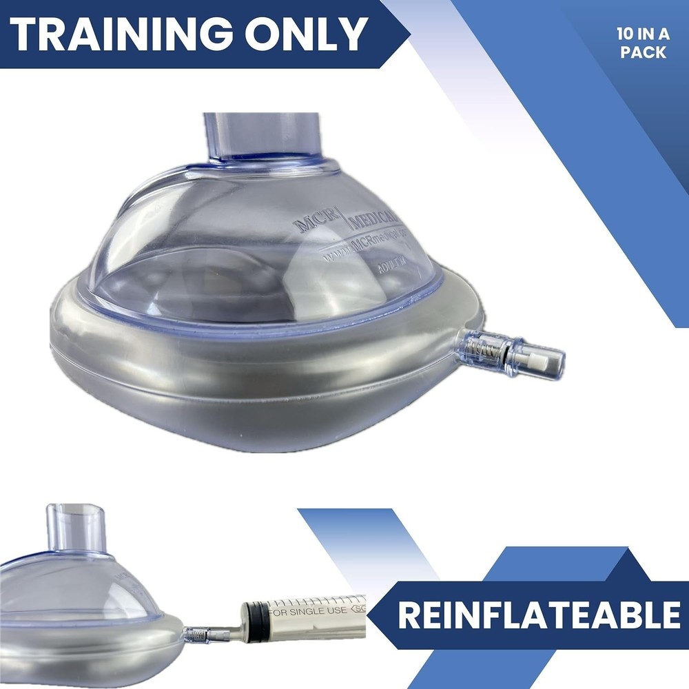 CPR Training Masks Combo Pack - 5 Adult & 5 Infant
