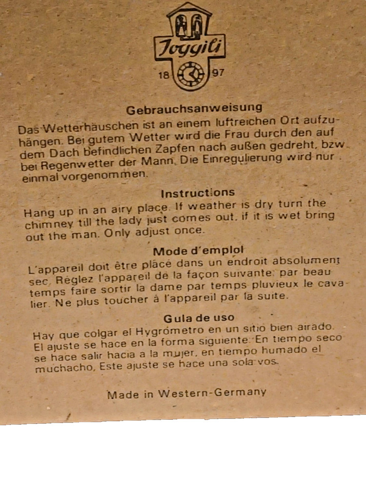 German Weather House