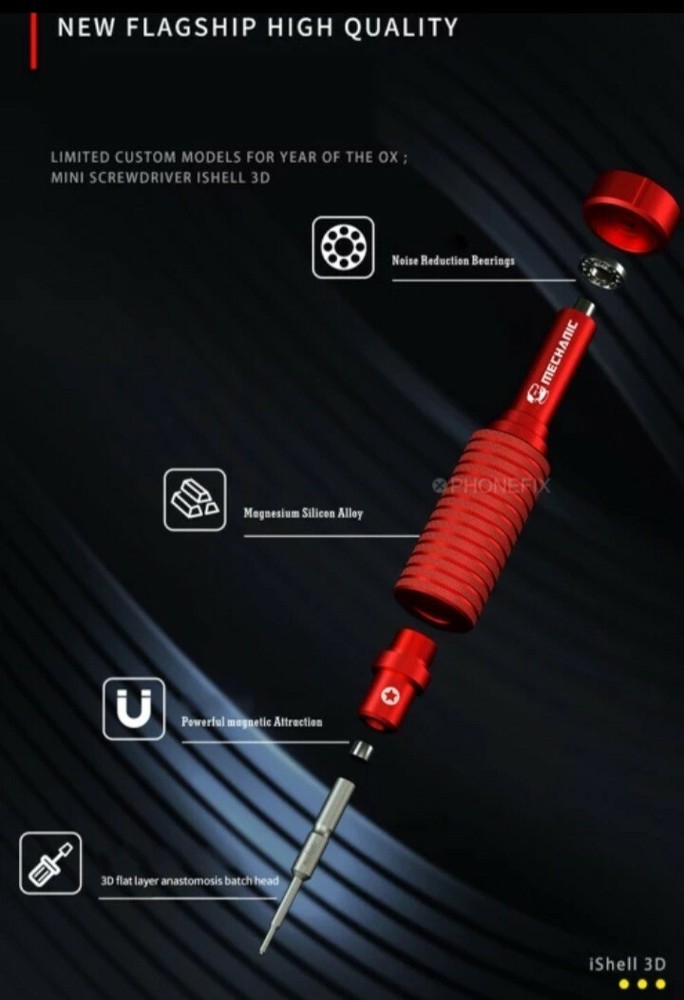 iShell 3D Mortar Mini, Precision Screwdriver, Tri-Point 0.6mm