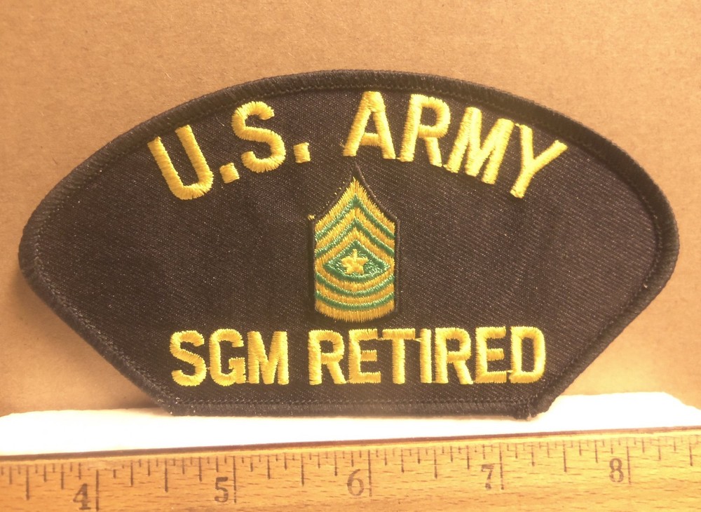 U.S. Army - SGM Retired Embroidered Patch