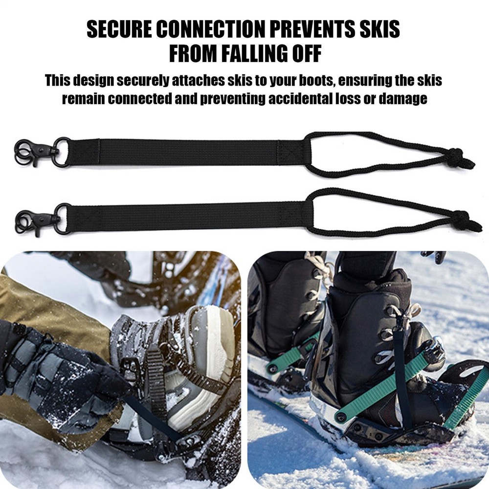 Snowboard Short Strap 2-Pieces Ski Safety Cord Replacement