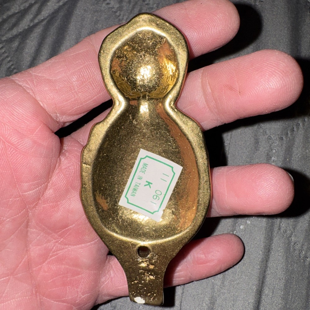 Vtg. Brass Pineapple Wall Hook