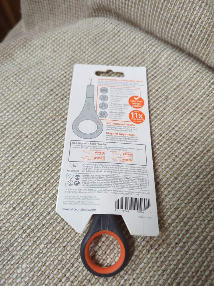 Slice Precision Knife, Finger Grip for Precision and Control, Safe Ceramic Blade