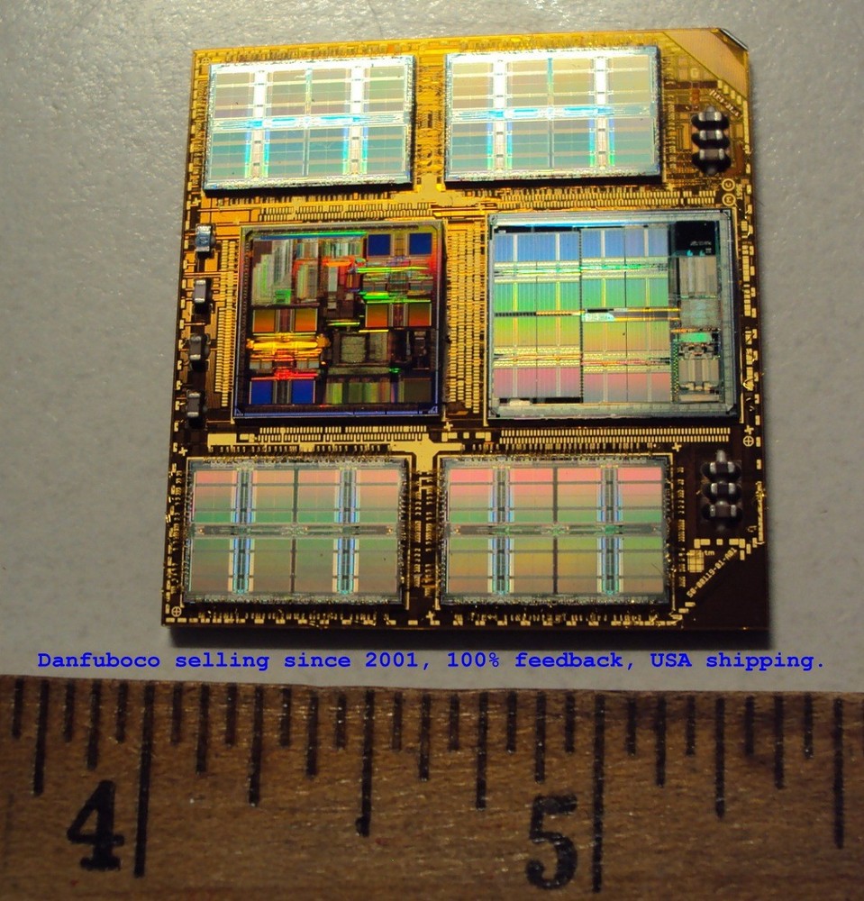 ROSS 1996 SPARC CPU + Cache Controller and 4 Cache Chips on Aluminum Substrate