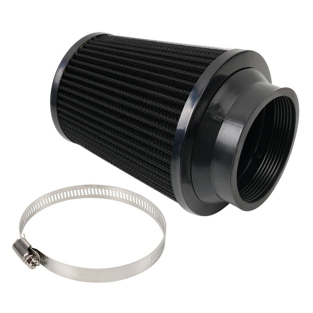 2PCS 3"76mm High Flow Inlet Dry Air Filter Cold Air Intake Cone Replacement