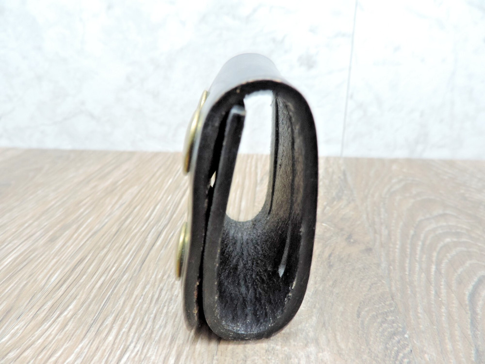 Double Brown Leather Duty Belt Retainer 2 1/4"