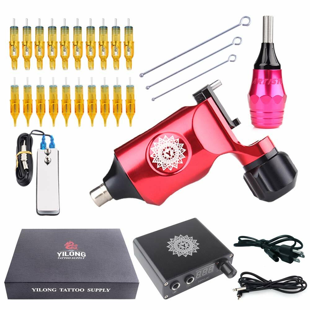 Tattoo Machine Kit Gun Set For Liner and Shader Machine Tools+Power Supply