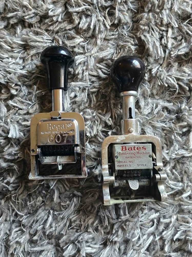 Vintage Numbering Machines (Bates & Regal)