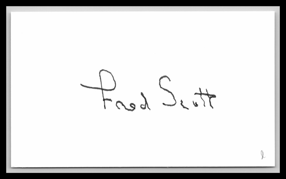 Fred Scott - Actor  - 3x5 Card - Signed | Autograph (e)