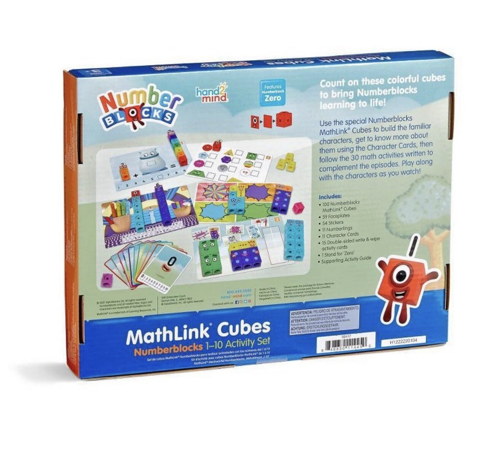 hand2mind MathLink Cubes Numberblocks 1-10 Activity Set, 30 Activities NEW