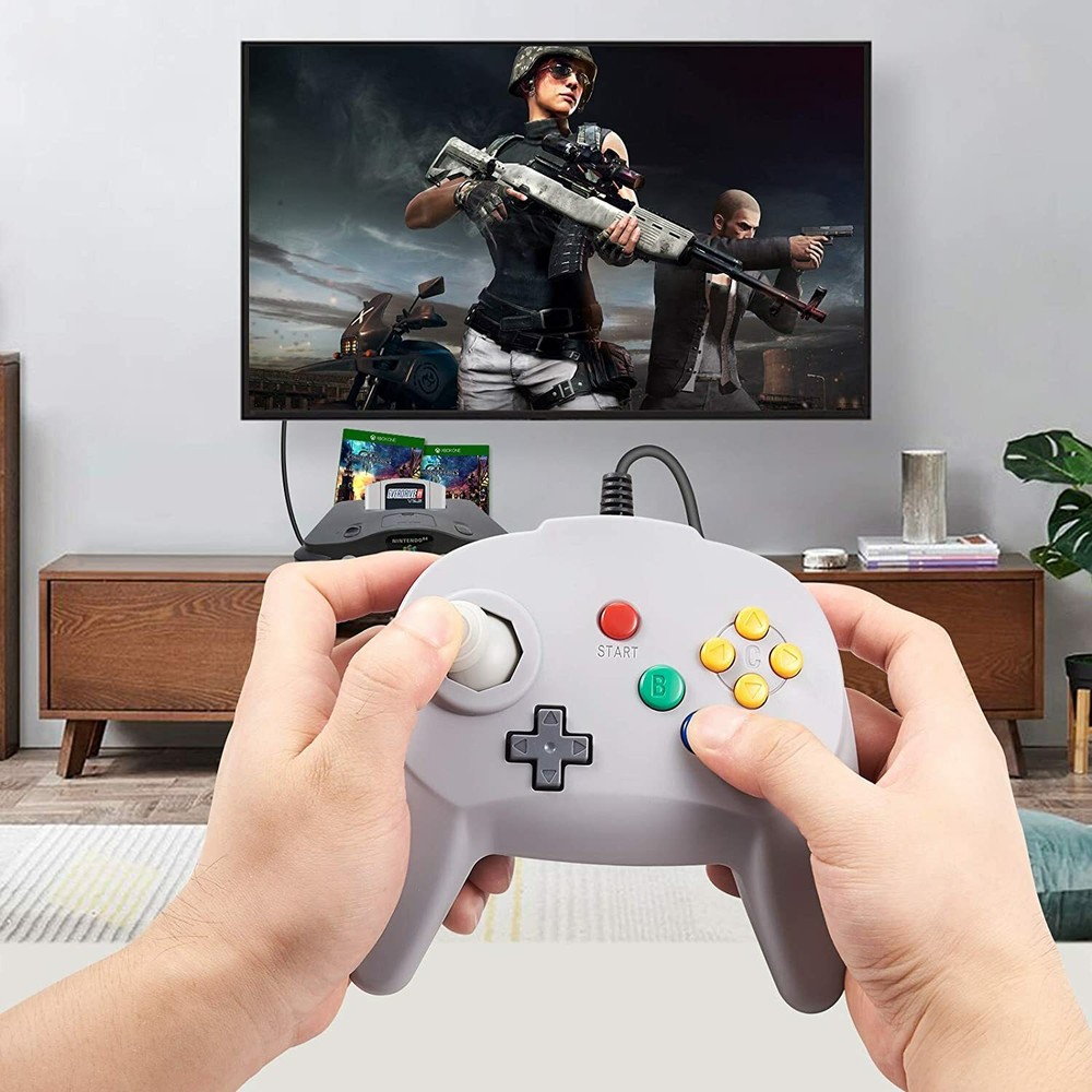 Wired N64 Controller 64-bit Gamepad Joystick for 64 Console Video Game+6FT Cable