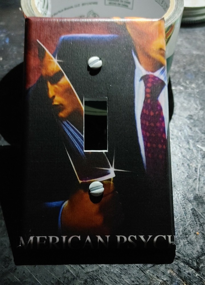 Custom Handmade American Psycho Single Toggle Light Switch Cover