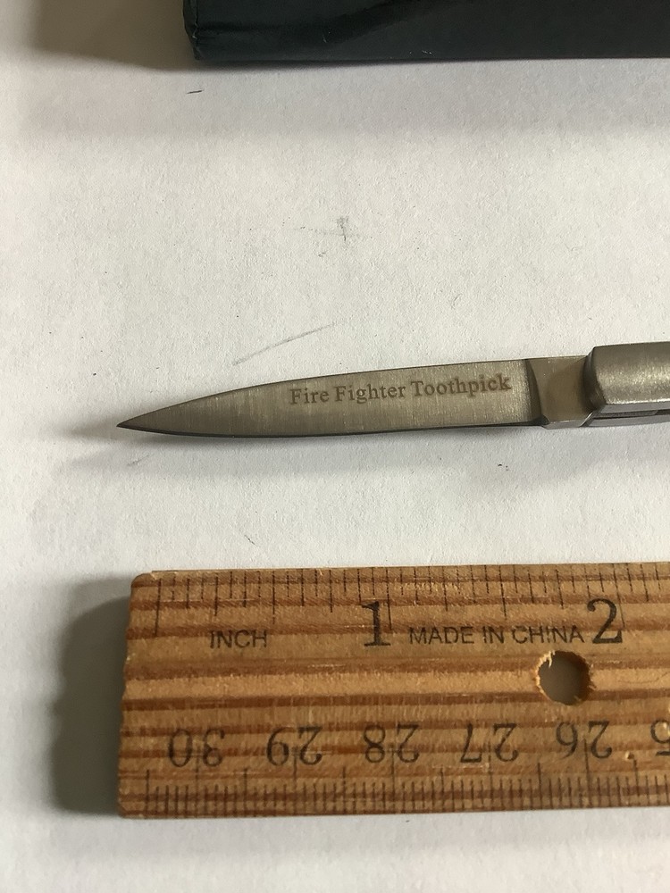 Firefighters Toothpick Folding Knife New