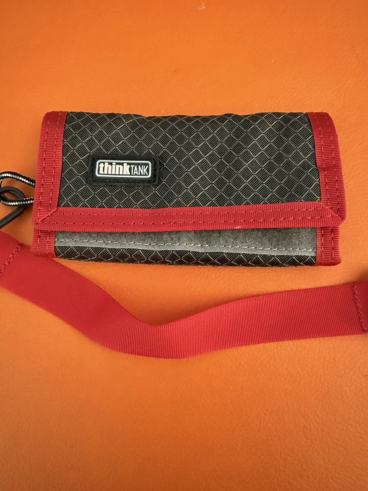 Think Tank Pee Wee PPR Memory Card Holder Case Red Grey