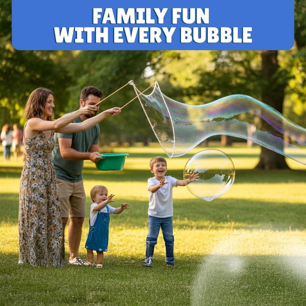 Giant Bubble Solution | Giant Bubble Wand | 100% Kids Safe Refill Solution Po...