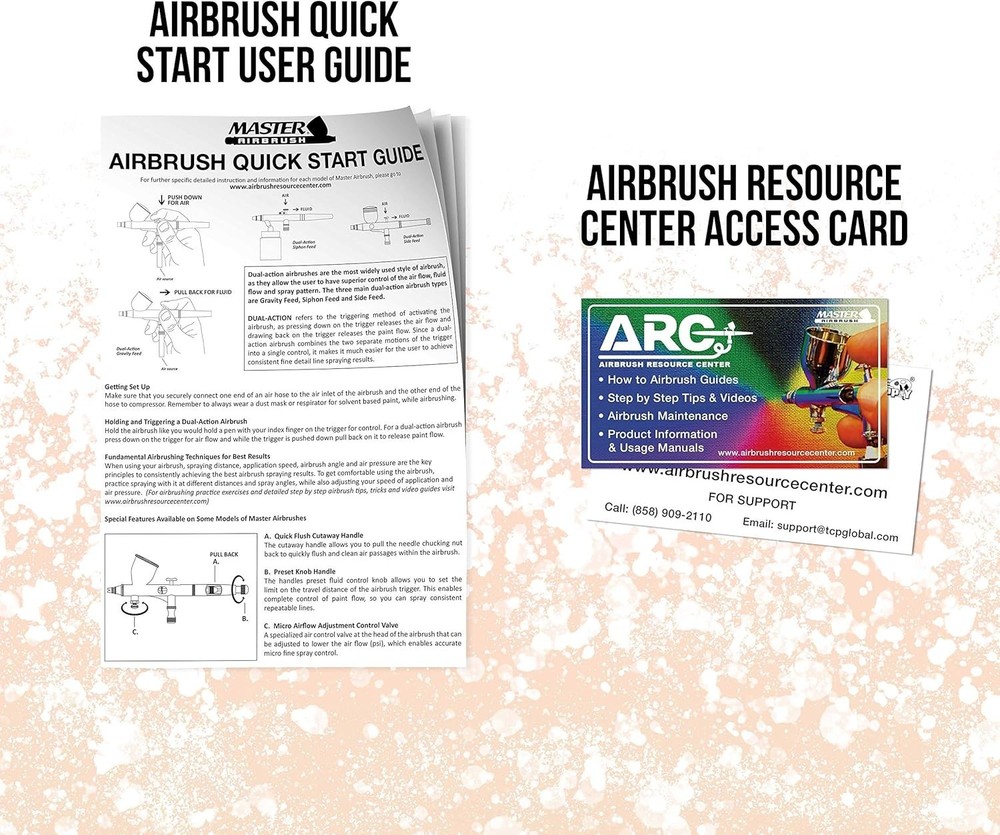 Compact Airbrushing Kit with 1/5hp Compressor: Quiet & Efficient for All Levels