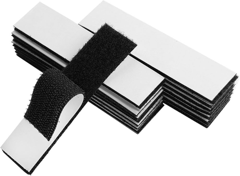 1x4 inch Hook and Loop Strips with Adhesive - 15 Sets, Strong Back Adhesive Fast