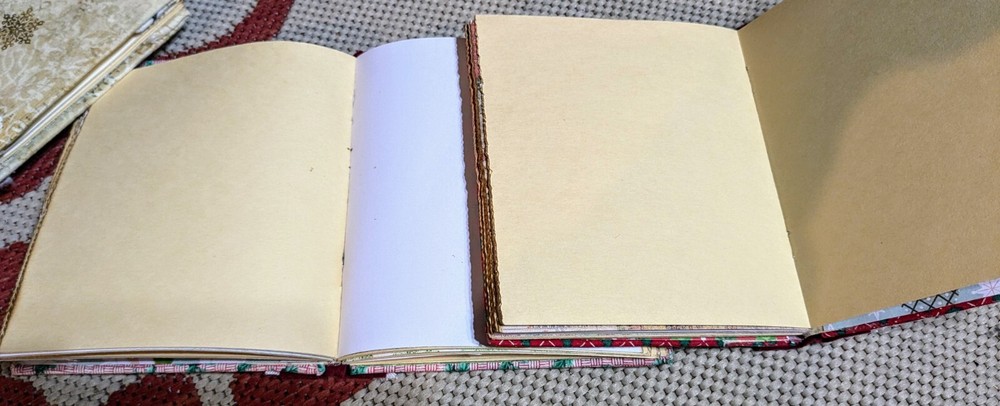 Fabric Covered Christmas Themed Diary's