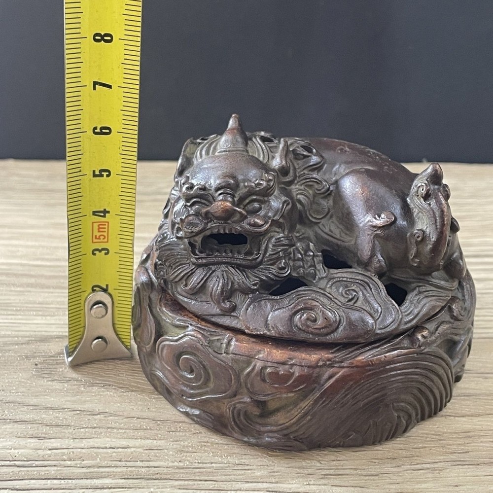 Vintage Incense Burner Set Auspicious Beast Cloud Pattern Tea Room Decor Burner