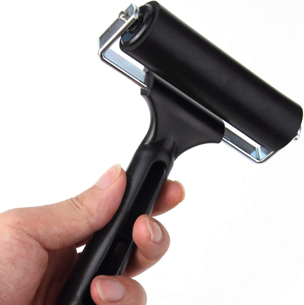 4-Inch Rubber Brayer Roller for Printmaking, Great for Gluing Application Also.
